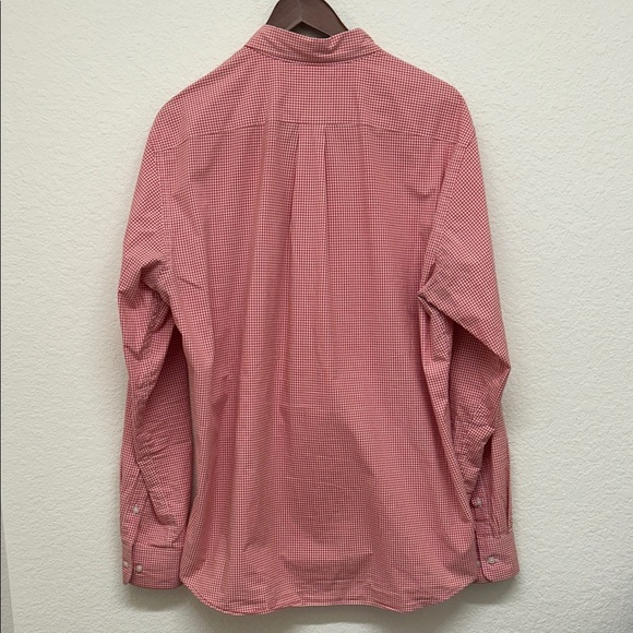 UNIGLO Button Down Red Shirt Men’s XL Plaid Gingham Checks Long Sleeve - Picture 4 of 12